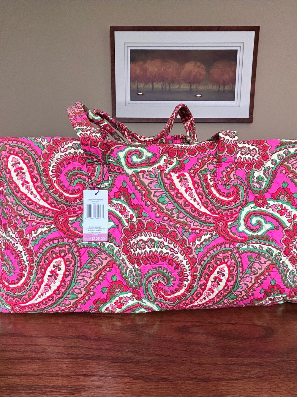 NWT Vera Bradley Large Traveler Bag 
Pattern: Capri Pink